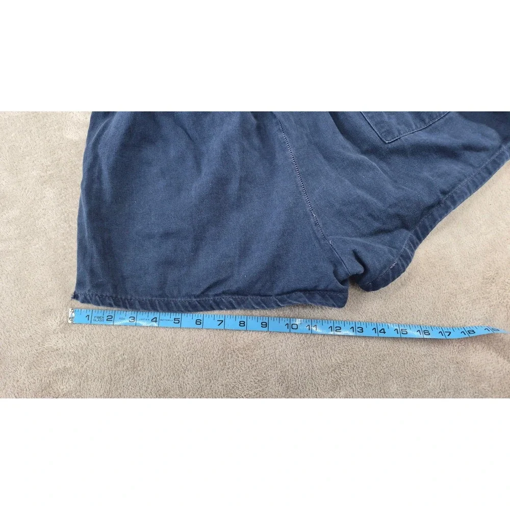 Vintage Laguna Navy Blue Cotton Shorts Elastic Waist XL Surf Beach Made in USA